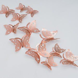 Purple Pink Butterfly Cake Decoration Happy Birthday Cake Topper Handmade Painted For Wedding Birthday Party Baby Shower