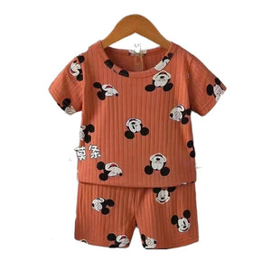 Disney Summer Cotton Baby Sets short sleeve Boy T-shirt + Shorts Sets Toddler Clothing Baby Boy Clothes