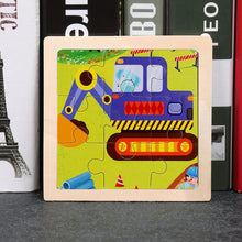 Load image into Gallery viewer, 11X11CM Kids Wooden Puzzle Cartoon Animal Traffic Tangram Wood Puzzle Toys Educational Jigsaw Toys for Children GiftS