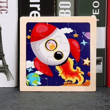 Load image into Gallery viewer, 11X11CM Kids Wooden Puzzle Cartoon Animal Traffic Tangram Wood Puzzle Toys Educational Jigsaw Toys for Children GiftS