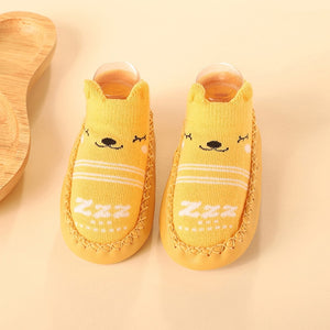 2023 New Born Baby Socks with Rubber Soles Infant Baby Girls Boys Shoes Spring Autumn Baby Floor Socks Anti Slip Soft Sole Sock
