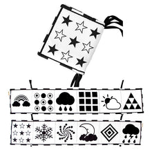 Load image into Gallery viewer, Sensory Cloth Book High Contrast Baby Toys 0 12 Months Newborn Crib Toys Black and White Animal Cloth Books Montessori Baby Book