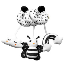 Load image into Gallery viewer, Sensory Cloth Book High Contrast Baby Toys 0 12 Months Newborn Crib Toys Black and White Animal Cloth Books Montessori Baby Book