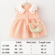Load image into Gallery viewer, Summer Clothes Baby Girl Beach Dresses Casual Fashion Print Cute Bow Flower Princess Dress Newborn Clothing Set