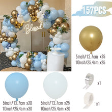 Load image into Gallery viewer, Blue Metallic Balloons Garland Kit Gold Confetti Balloon Arch Birthday Party Decoration Kids Wedding Birthday Baby Shower Boy