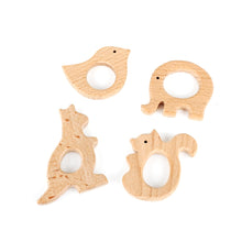 Load image into Gallery viewer, 1pcs Wooden Baby Teether Animal BPA Free DIY Pacifier Chain Necklace Accessories Tooth Pendant Nursing Teether Toys Gift