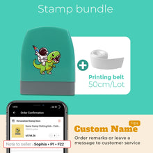 Load image into Gallery viewer, Cartoon Dinosaur Custom Name Stamp For Clothing Personalise For Baby Student Clothes Chapter Children&#39;s Seal Cute For Kids