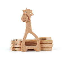 Load image into Gallery viewer, 1pcs Wooden Baby Teether Animal BPA Free DIY Pacifier Chain Necklace Accessories Tooth Pendant Nursing Teether Toys Gift