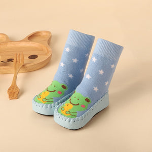 2023 New Born Baby Socks with Rubber Soles Infant Baby Girls Boys Shoes Spring Autumn Baby Floor Socks Anti Slip Soft Sole Sock