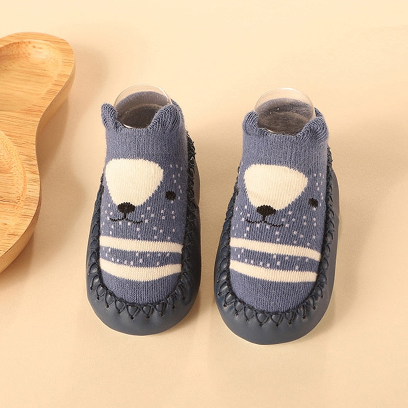 2023 New Born Baby Socks with Rubber Soles Infant Baby Girls Boys Shoes Spring Autumn Baby Floor Socks Anti Slip Soft Sole Sock