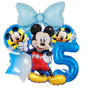 1set Disney Pink Minnie Mouse Foil Balloon Girl&#39;s Birthday Party Decoration 1 2 3 4 5 6 7st baby shower supplies Kids Toy Globos