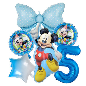 1set Disney Pink Minnie Mouse Foil Balloon Girl&#39;s Birthday Party Decoration 1 2 3 4 5 6 7st baby shower supplies Kids Toy Globos
