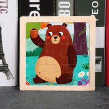 Load image into Gallery viewer, 11X11CM Kids Wooden Puzzle Cartoon Animal Traffic Tangram Wood Puzzle Toys Educational Jigsaw Toys for Children GiftS