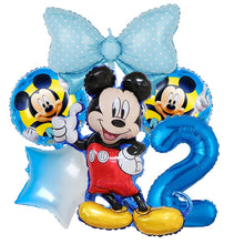 Load image into Gallery viewer, 1set Disney Pink Minnie Mouse Foil Balloon Girl&#39;s Birthday Party Decoration 1 2 3 4 5 6 7st baby shower supplies Kids Toy Globos