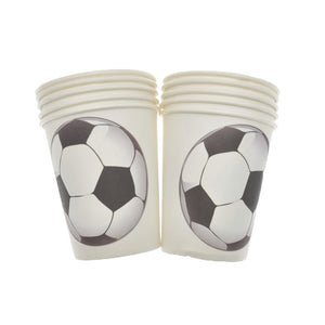 Football Theme Disposable Tableware Set  Sport Boy Birthday Party Baby Shower Cake Decor Supplies Soccer Pattern Cup Plate Straw