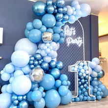 Load image into Gallery viewer, Blue Metallic Balloons Garland Kit Gold Confetti Balloon Arch Birthday Party Decoration Kids Wedding Birthday Baby Shower Boy