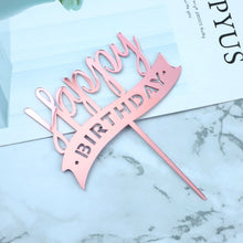 Load image into Gallery viewer, 10Pcs/Pack Acrylic Cake Toppers Happy Birthday Cake Toppers For Womens Mens Kids Birthday Party Decor Baby Shower Supplies Tools