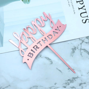 10Pcs/Pack Acrylic Cake Toppers Happy Birthday Cake Toppers For Womens Mens Kids Birthday Party Decor Baby Shower Supplies Tools