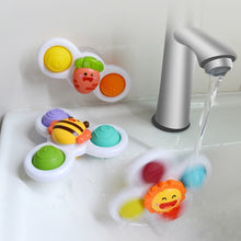Load image into Gallery viewer, 3Pcs/Set Baby Bath Toys Funny Bathing Sucker Spinner Suction Cup Cartoon Rattles Fidget Educational Toys For Children Boys Gift