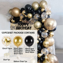 Load image into Gallery viewer, Blue Metallic Balloons Garland Kit Gold Confetti Balloon Arch Birthday Party Decoration Kids Wedding Birthday Baby Shower Boy