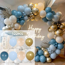 Load image into Gallery viewer, Blue Metallic Balloons Garland Kit Gold Confetti Balloon Arch Birthday Party Decoration Kids Wedding Birthday Baby Shower Boy