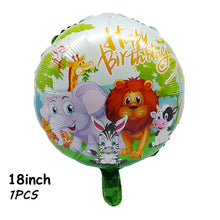 Load image into Gallery viewer, Hedgehog Fox Deer Foil Balloons Safari Birthday Green Jungle Party Decoration Latex Balloon Baby Shower Kids Party Decor Ball
