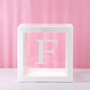 Transparent Alphabet Balloon Box Wedding Baby Shower Boy Girl Decoration Birthday Party Kids Baby Shower 1st Birthday Decor