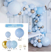 Load image into Gallery viewer, Blue Metallic Balloons Garland Kit Gold Confetti Balloon Arch Birthday Party Decoration Kids Wedding Birthday Baby Shower Boy