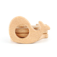 Load image into Gallery viewer, 1pcs Wooden Baby Teether Animal BPA Free DIY Pacifier Chain Necklace Accessories Tooth Pendant Nursing Teether Toys Gift
