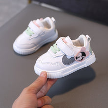 Load image into Gallery viewer, White Casual Shoes For Baby Boy Girl Brand Children Sneaker Mickey Mouse White Kids Sports Shoes Toddler Walking Shoes 0-3 Year