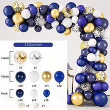 Load image into Gallery viewer, Blue Metallic Balloons Garland Kit Gold Confetti Balloon Arch Birthday Party Decoration Kids Wedding Birthday Baby Shower Boy