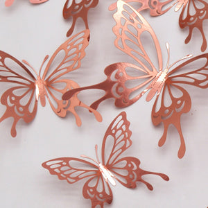 Purple Pink Butterfly Cake Decoration Happy Birthday Cake Topper Handmade Painted For Wedding Birthday Party Baby Shower