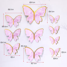 Load image into Gallery viewer, Purple Pink Butterfly Cake Decoration Happy Birthday Cake Topper Handmade Painted For Wedding Birthday Party Baby Shower