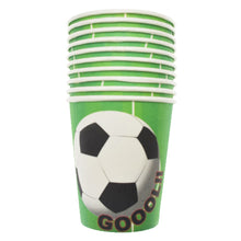 Load image into Gallery viewer, Football Theme Disposable Tableware Set  Sport Boy Birthday Party Baby Shower Cake Decor Supplies Soccer Pattern Cup Plate Straw