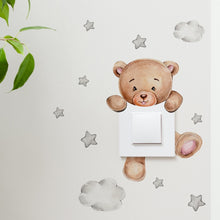 Load image into Gallery viewer, Cartoon Bear Star Switch Sticker For Kid Baby Room Bedroom Decoration Mural Self-adhesive Home Decor Wallpaper Cute Wall Decals
