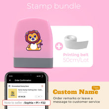 Load image into Gallery viewer, Cartoon Dinosaur Custom Name Stamp For Clothing Personalise For Baby Student Clothes Chapter Children&#39;s Seal Cute For Kids