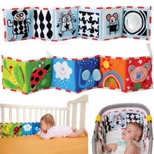 Load image into Gallery viewer, Sensory Cloth Book High Contrast Baby Toys 0 12 Months Newborn Crib Toys Black and White Animal Cloth Books Montessori Baby Book