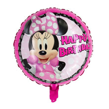 Load image into Gallery viewer, 1set Disney Pink Minnie Mouse Foil Balloon Girl&#39;s Birthday Party Decoration 1 2 3 4 5 6 7st baby shower supplies Kids Toy Globos