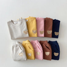 Load image into Gallery viewer, Fashion Toddler Baby Boys Girl Fall Clothes Sets Baby Girl Clothing Set Kids Sports Bear Sweatshirt Pants 2Pcs Suits Outfits
