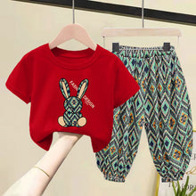 Load image into Gallery viewer, Children Clothing Set Boy Girl Clothes Summer Suit Baby Sets Cute Cotton Tshirt Pants Toddler Loungewear Soft Tracksuit 2-10Y