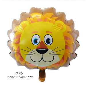 Hedgehog Fox Deer Foil Balloons Safari Birthday Green Jungle Party Decoration Latex Balloon Baby Shower Kids Party Decor Ball