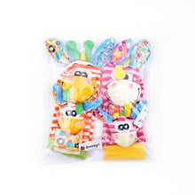 Load image into Gallery viewer, Baby Toys 0 6 12 Months Cute Stuffed Animals Baby Rattle Socks Wrist Baby Rattles Newborn Toys Make Sounds Games For Babies