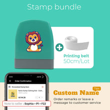 Load image into Gallery viewer, Cartoon Dinosaur Custom Name Stamp For Clothing Personalise For Baby Student Clothes Chapter Children&#39;s Seal Cute For Kids