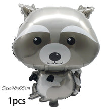 Load image into Gallery viewer, Hedgehog Fox Deer Foil Balloons Safari Birthday Green Jungle Party Decoration Latex Balloon Baby Shower Kids Party Decor Ball
