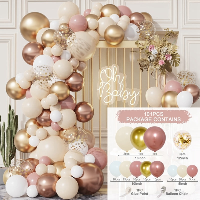 Balloon Garland Arch Kit Wedding Birthday Party Decoration Adult Kids Confetti Latex Ballons Baby Shower Wedding Party Supplies