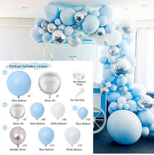 Load image into Gallery viewer, Blue Metallic Balloons Garland Kit Gold Confetti Balloon Arch Birthday Party Decoration Kids Wedding Birthday Baby Shower Boy