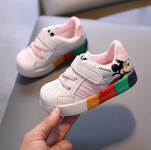 Load image into Gallery viewer, White Casual Shoes For Baby Boy Girl Brand Children Sneaker Mickey Mouse White Kids Sports Shoes Toddler Walking Shoes 0-3 Year