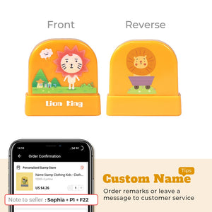 Cartoon Dinosaur Custom Name Stamp For Clothing Personalise For Baby Student Clothes Chapter Children's Seal Cute For Kids