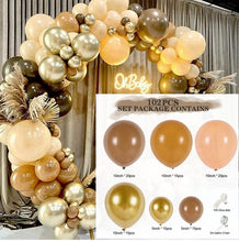 Load image into Gallery viewer, Apricot Coffee Brown Balloon Garland Arch Kit Wedding Birthday Party Decoration Kids Latex Balloon Globos Baby Shower Decor