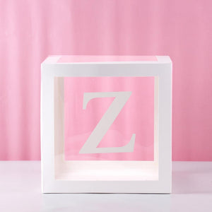Transparent Alphabet Balloon Box Wedding Baby Shower Boy Girl Decoration Birthday Party Kids Baby Shower 1st Birthday Decor